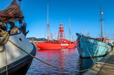 Den Helder, Hollanda. Ekim 2022. Den Helder 'in eski tersanesi, şimdi müze limanı Willemsoord. Yüksek kalite fotoğraf