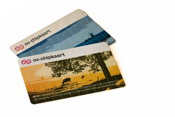 Den Helder 荷兰2022年11月荷兰公共交通卡 Chipkaart 用于荷兰公共交通 高质量的照片 — 图库照片