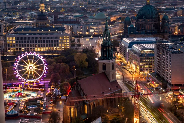 Berlino Germania Novembre 2022 Vista Notturna Berlino Foto Alta Qualità — Foto Stock