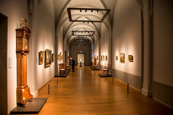 stock image Amsterdam, Netherlands. December 2022. One of the many halls of the Rijksmuseum in Amsterdam. High quality photo