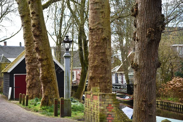 Broek Waterland Netherlands February 2023 Wooden Facades Old Houses Broek — Φωτογραφία Αρχείου