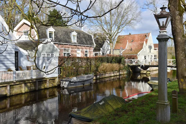 Broek Waterland Paesi Bassi Febbraio 2023 Facciate Legno Vecchie Case — Foto Stock