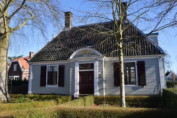 Broek Waterland Netherlands February 2023 Wooden Facades Old Houses Broek — Fotografia de Stock