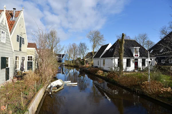 Broek Waterland Netherlands February 2023 Wooden Facades Old Houses Broek — Zdjęcie stockowe