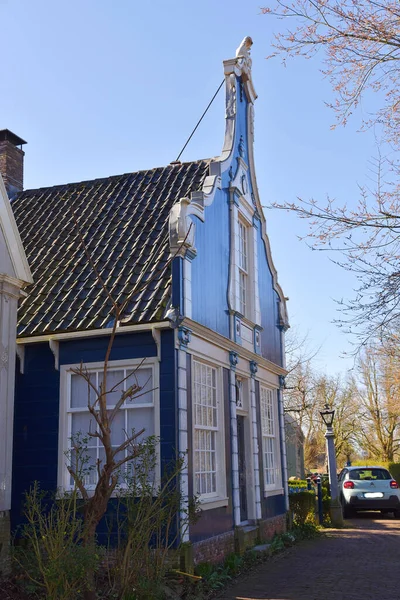Ámsterdam Países Bajos Febrero 2023 Las Fachadas Madera Las Casas — Foto de Stock