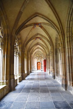 Utrecht, Hollanda. Mayıs 2023. Utrecht 'teki Dom Kilisesi manastırı. Yüksek kalite fotoğraf