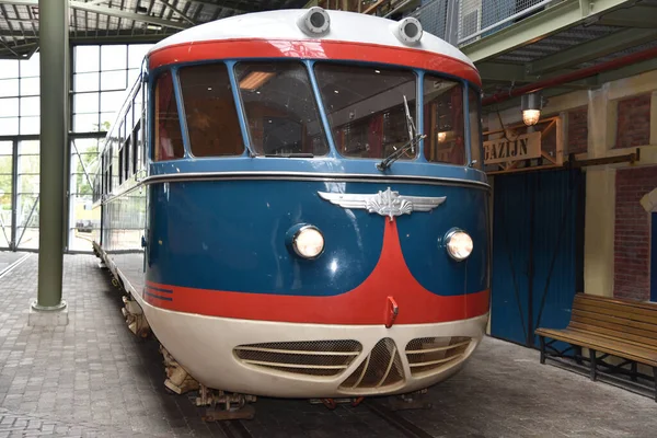 オランダのユトレヒト 2023年5月 ユトレヒトの鉄道博物館で古い列車 高品質の写真 — ストック写真