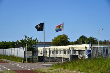 Den Helder, Netherlands. June 3, 2023. The asylum seekers' centre in Den Helder. High quality photo clipart