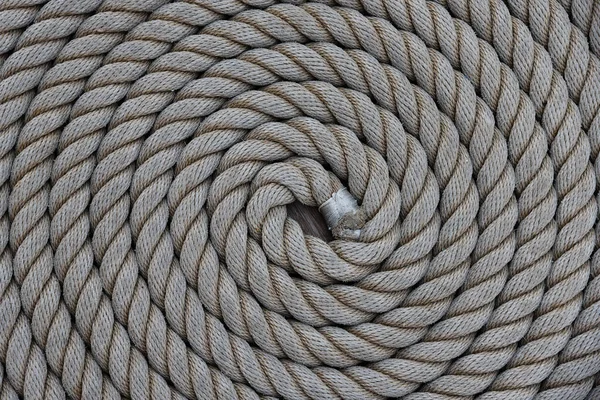 Den Helder 荷兰2023年6月30日帆船甲板上的盘绳 高质量的照片 — 图库照片