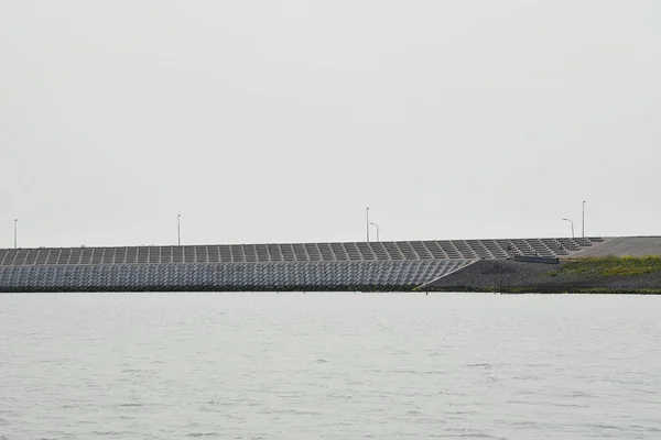 Den Oever Pays Bas Juillet 2023 Travaux Sur Afsluitdijk Hollande — Photo