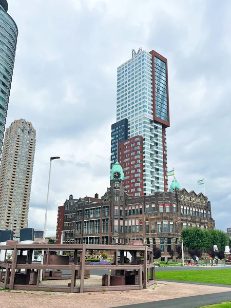 Rotterdam Niederlande August 2023 Moderne Architektur Der Wilhelminakade Rotterdam Hochwertiges — Stockfoto