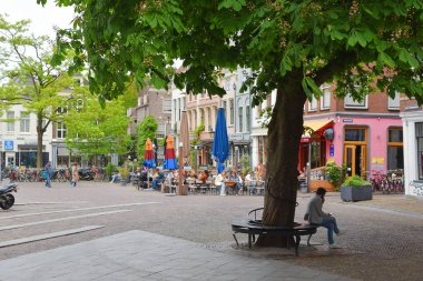 Utrecht, Hollanda. Haziran 01 2023. Utrecht 'in eski merkezi. Yüksek kalite fotoğraf