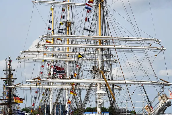 Den Helder Niederlande Juli 2023 Die Takelage Alter Segelschiffe Hochwertiges — Stockfoto