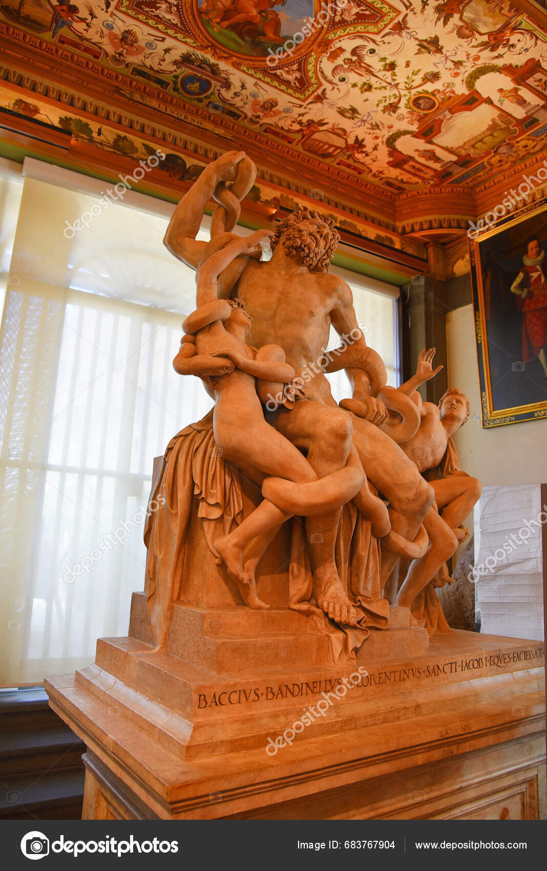 Florence Italy September 2023 Famous Sculptures Uffizi Museum Florence