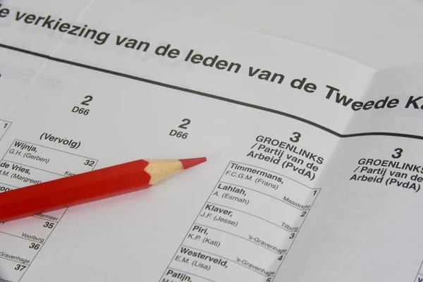 Netherlands, November 2023. Elections for the Dutch parliament. List of candidates. High quality photo