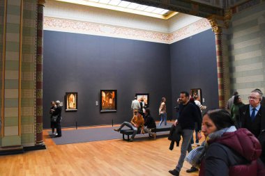 Amsterdam, Hollanda. 20 Ocak 2024. Amsterdam 'daki Rijksmuseum' daki eserlerden biri. Yüksek kalite fotoğraf