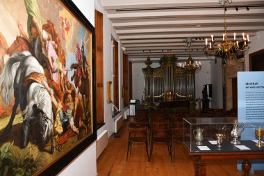 Amsterdam, Hollanda. 20 Ocak 2024. Amsterdam 'daki Luther evinin lobisi. Yüksek kalite fotoğraf