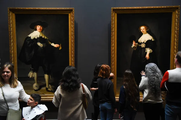 Amsterdam Netherlands January 2024 Famous Paintings Rembrandt Van Rijn Rijksmuseum — Stock Photo, Image