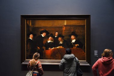 Amsterdam, Hollanda. 20 Ocak 2024. Amsterdam 'daki Rijksmuseum' daki ünlü tablolar. Yüksek kalite fotoğraf