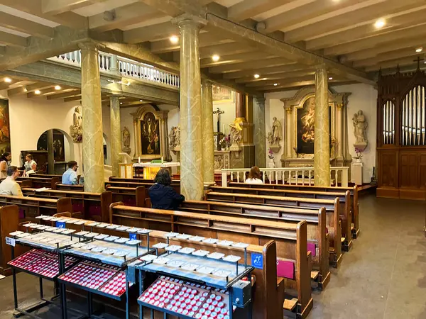 stock image Amsterdam, the Netherlands. july 14, 2024. the interior of the perroquet, a hidden church in the center of aAmsterdam. High quality photo