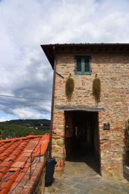 Vinci, Italy. September 15, 2024. details from the facade of an old house in Vinci, Tuscany. High quality photo clipart