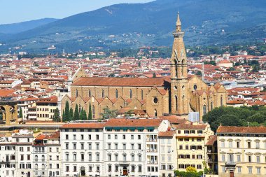 Floransa, İtalya. 15 Eylül 2024. İtalya 'nın Floransa katedralinin panoramik manzarası. Yüksek kalite fotoğraf