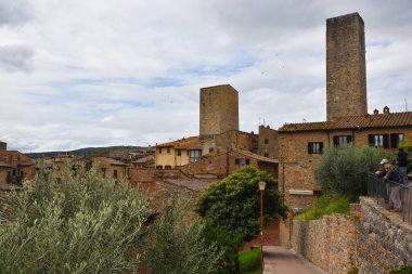 San Gimignano, Italy. september 18, 2024. The tuscany landscape around the medieval village of San Gimignano, Italy. High quality photo clipart