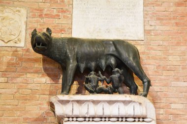 Siena, Italy. September 16, 2024. Remus and Romulus, the symbol of the old Roman empire. High quality photo clipart