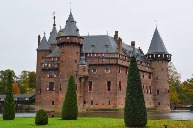 Haarzuilens, Netherlands. October 6, 2024. Castle De Haar, one of the best preserved medieval castles in the netherlands. High quality photo clipart