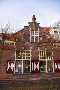 Bergen, Hollanda. 10 Ocak 2025. Bergen, Nort Holland 'daki en eski ev. Yüksek kalite fotoğraf