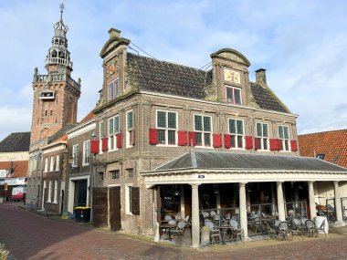 Monnickendam, Netherlands. January 28, 2025, Cityscape of Monnickendam, a litte village in North Holland. High quality photo clipart