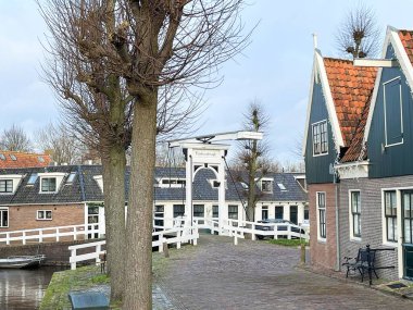 Monnickendam, Netherlands. January 28, 2025, Cityscape of Monnickendam, a litte village in North Holland. High quality photo clipart