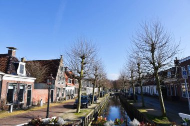 Harlingen, Hollanda. 2 Mart 2025. Friesland 'daki Harlingen şehri. Yüksek kalite fotoğraf