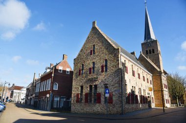 Franeker, the Netherlands. March 2, 2025. The old building of a bakery in Franeker. High quality photo clipart