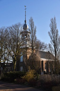 Urk, Hollanda 'da. 19 Mart 2025. Hollanda, Urk 'ta Het Kerkje aan Zee. - Evet. Yüksek kalite fotoğraf