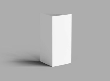Tasarımınızı sunmak için boş A4 Üçlü Kitapçık şablonu. 3d oluşturma