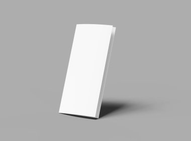 Tasarımınızı sunmak için boş A4 Üçlü Kitapçık şablonu. 3d oluşturma
