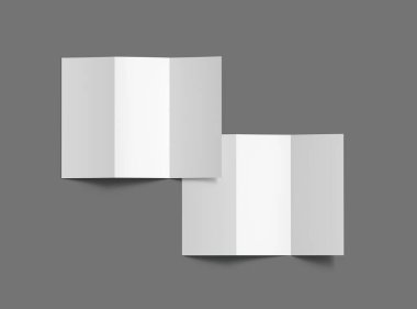 Tasarımınızı sunmak için özelleştirilebilir A4 Z katlı broşür. 3