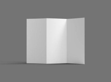 Tasarımınızı sunmak için özelleştirilebilir A4 Z katlı broşür. 3