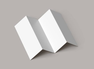 Boş akordeon 4 panel katlanır A4 broşür hazırlar