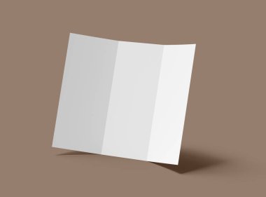 Boş Üç Katlı Harf Boyutu Broşürü 3D hazırlayıp de 'nizi tanıtın