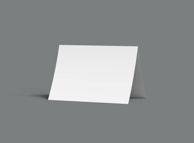 Boş A4 Yarım Sayfa Katlama broşürü Dizini sunmak için 3d çizelgesi