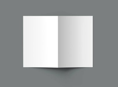 Boş A4 Yarım Sayfa Katlama broşürü Dizini sunmak için 3d çizelgesi