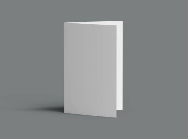 Boş A4 Yarım Sayfa Katlama broşürü Dizini sunmak için 3d çizelgesi