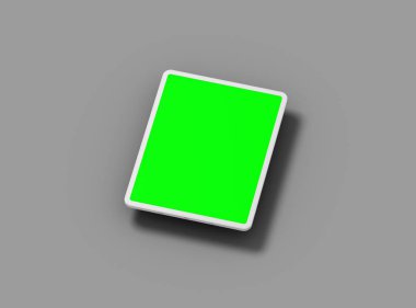 Değiştirilebilir ekranlı beyaz markasız tabletin kişiselleştirilebilir maketi