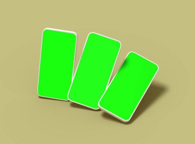 UI / UX için Özelleştirilebilir Tasarımı Olan Markasız Akıllı Telefon Şablonu