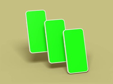 UI / UX için Özelleştirilebilir Tasarımı Olan Markasız Akıllı Telefon Şablonu