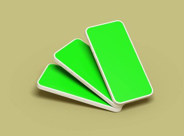 UI / UX için Özelleştirilebilir Tasarımı Olan Markasız Akıllı Telefon Şablonu