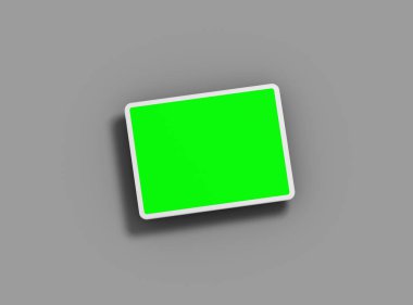 Değiştirilebilir sc ile beyaz markasız tabletin kişiselleştirilebilir maketi