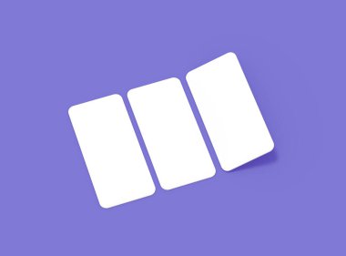 ui ux uygulama sunumu için boş cep telefonu ekranları.